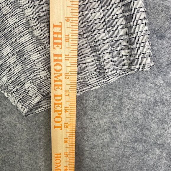 Tommy Bahama Shirt Mens 3XL Gray Geometric Hawaiian Camp Silk Button Up - Picture 5 of 8